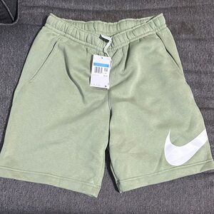 Nike Kids Light Green Shorts with White Logo